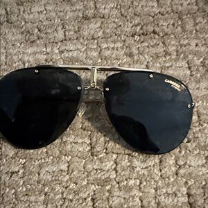 Carrera Gold and Black Aviator Sunglasses